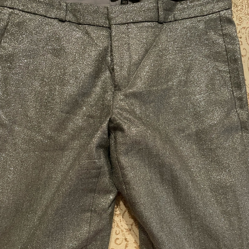 Banana republic silver metallic pant